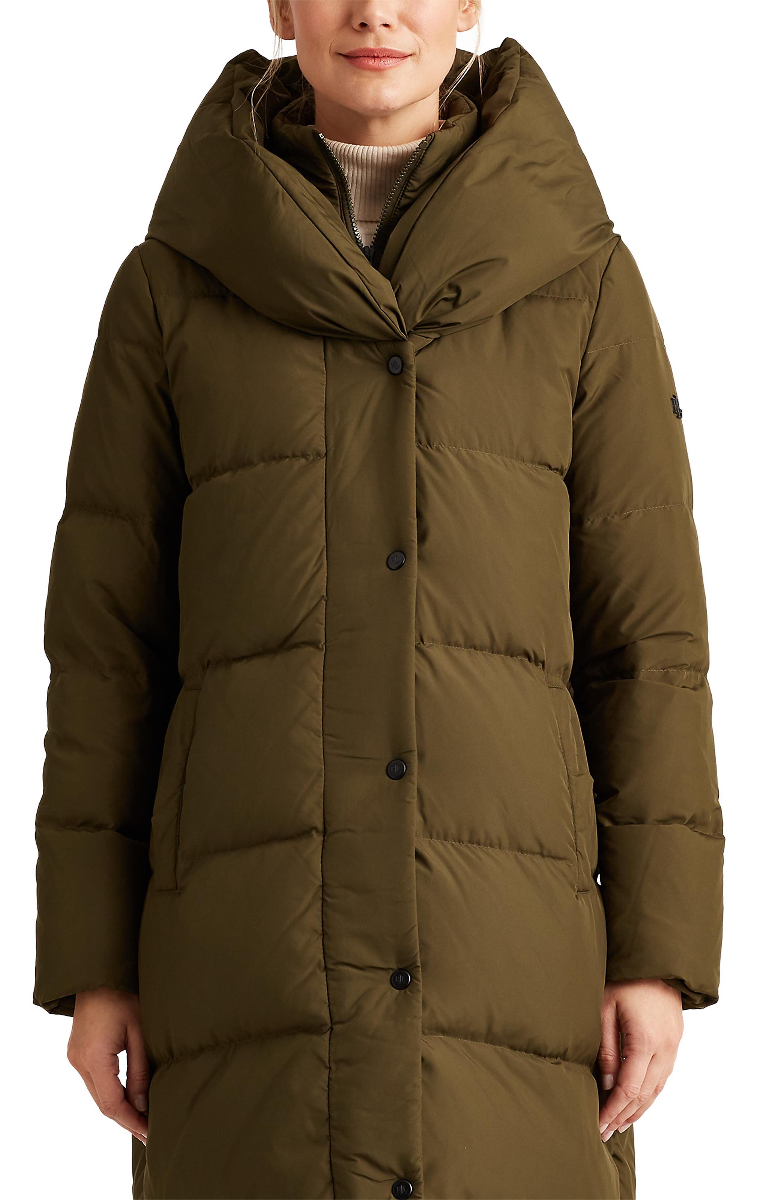 ralph lauren oversized collar down coat