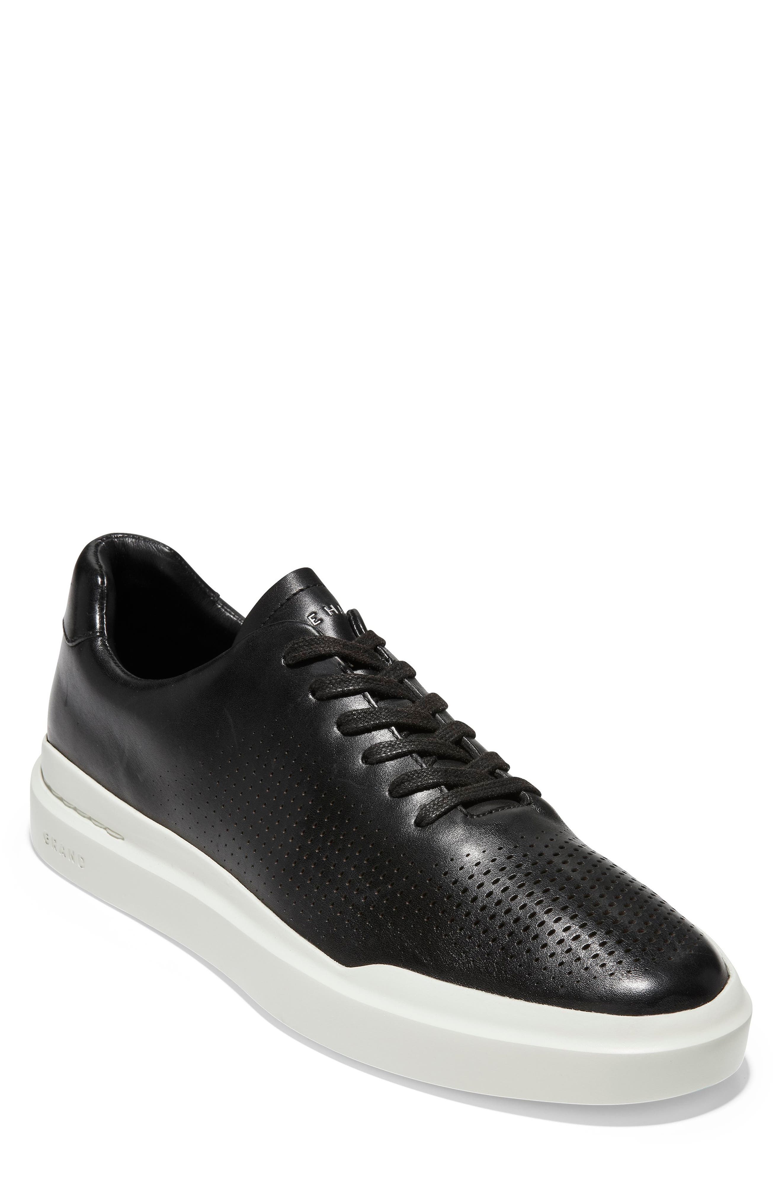 Cole Haan Men's Grandpro Topspin Sneaker, Black/Silver Birch, 8