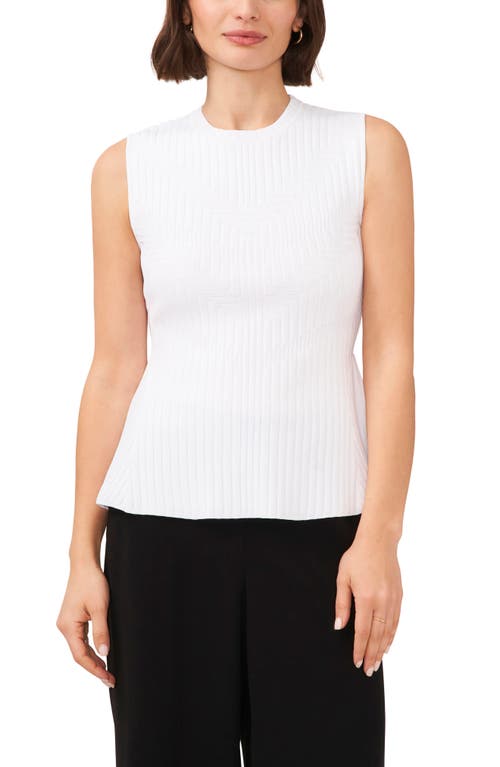halogen(r) Sleeveless Peplum Sweater in Bright White