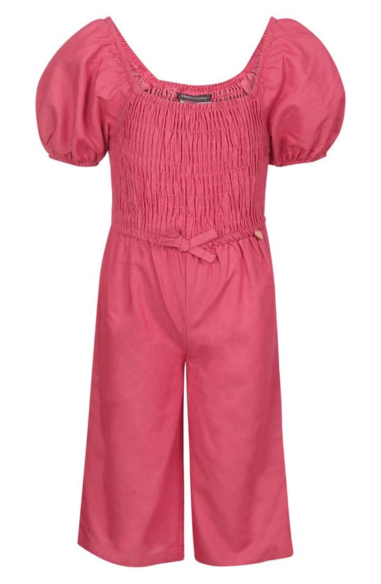 Vince Camuto Kids' Puff Sleeve Romper In Lilac Pink
