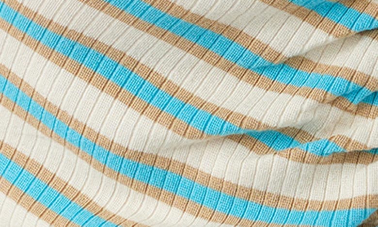 O'neill Vallarta Stripe Ruched Crop Tank In Blue Multi Colored