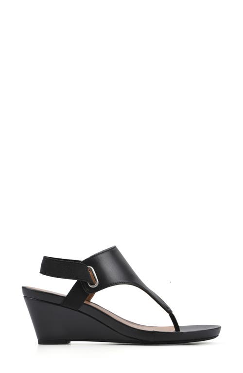 Shop White Mountain Footwear All Dres Wedge Sandal In Black/smooth