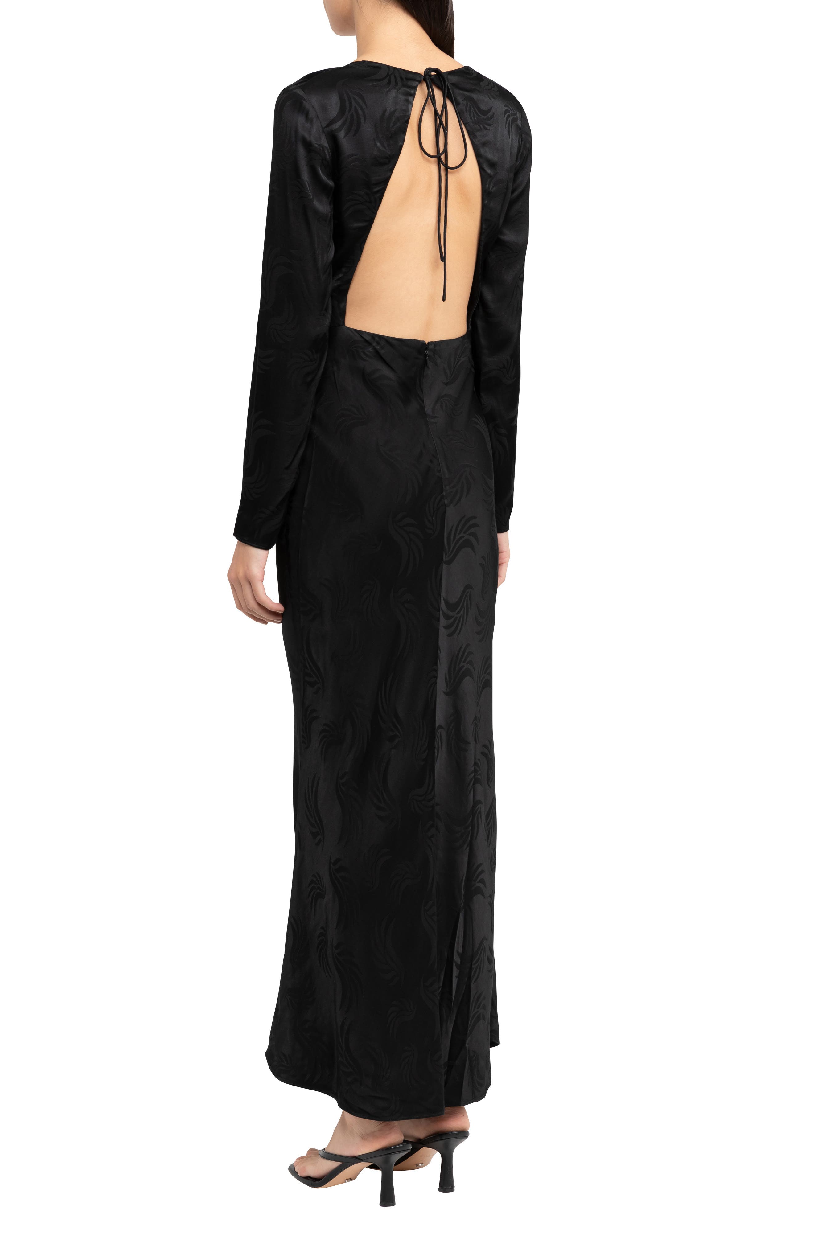Long Sleeve Satin Evening Gown | Nordstrom