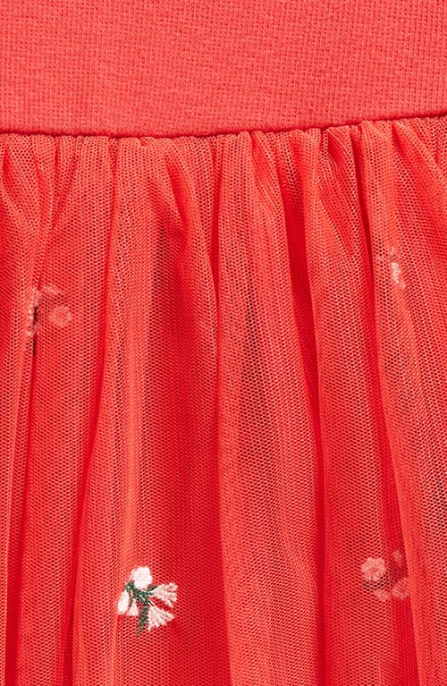 Shop Tucker + Tate Embroidered Tulle Dress In Red Letter