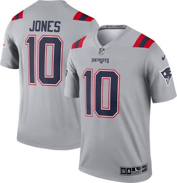 Youth Nike Mac Jones Gray New England Patriots Inverted Game Jersey