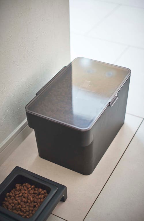Yamazaki Medium Airtight Pet Food Storage Container In Black