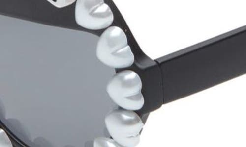 Rad + Refined Bride To Be Embellished Round Sunglasses In Black/black