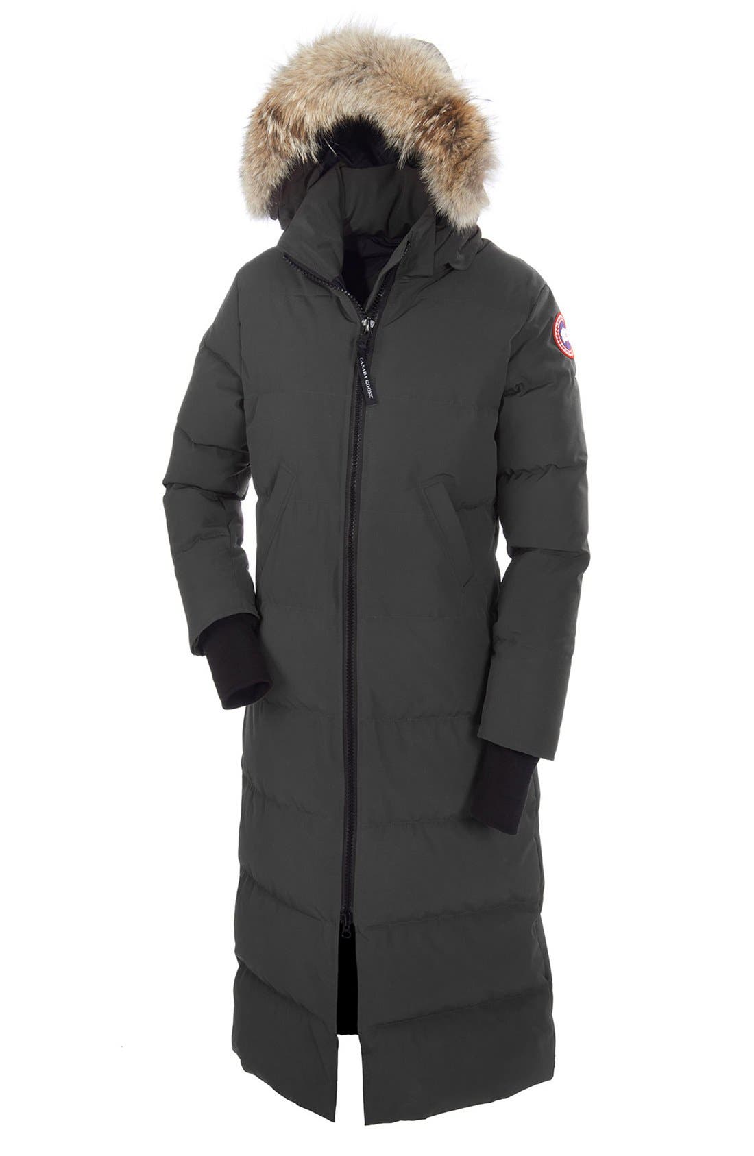 Canada Goose Mystique Regular Fit Down Parka With Genuine Coyote Fur Trim, (0) - Grey