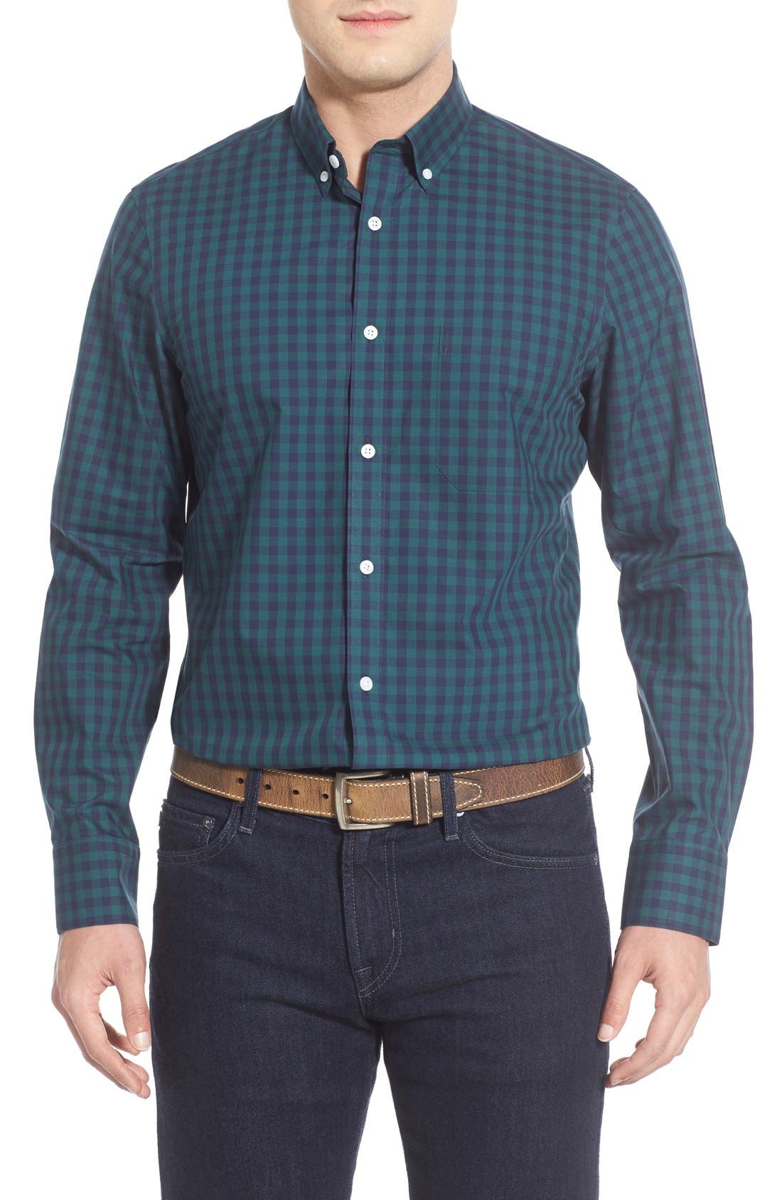 Nordstrom Men's Shop Smartcare™ Regular Fit Gingham Sport Shirt Nordstrom