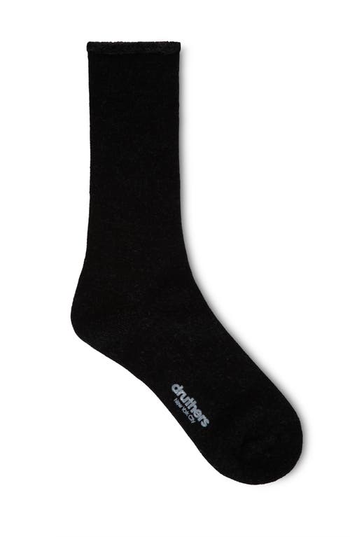 Shop Druthers Nyc Relacks Merino Wool Japanese House Sock In Black Marled