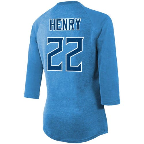 Women's Fanatics Branded Derrick Henry White Tennessee Titans Fashion  Player Name & Number V-Neck T-Shirt