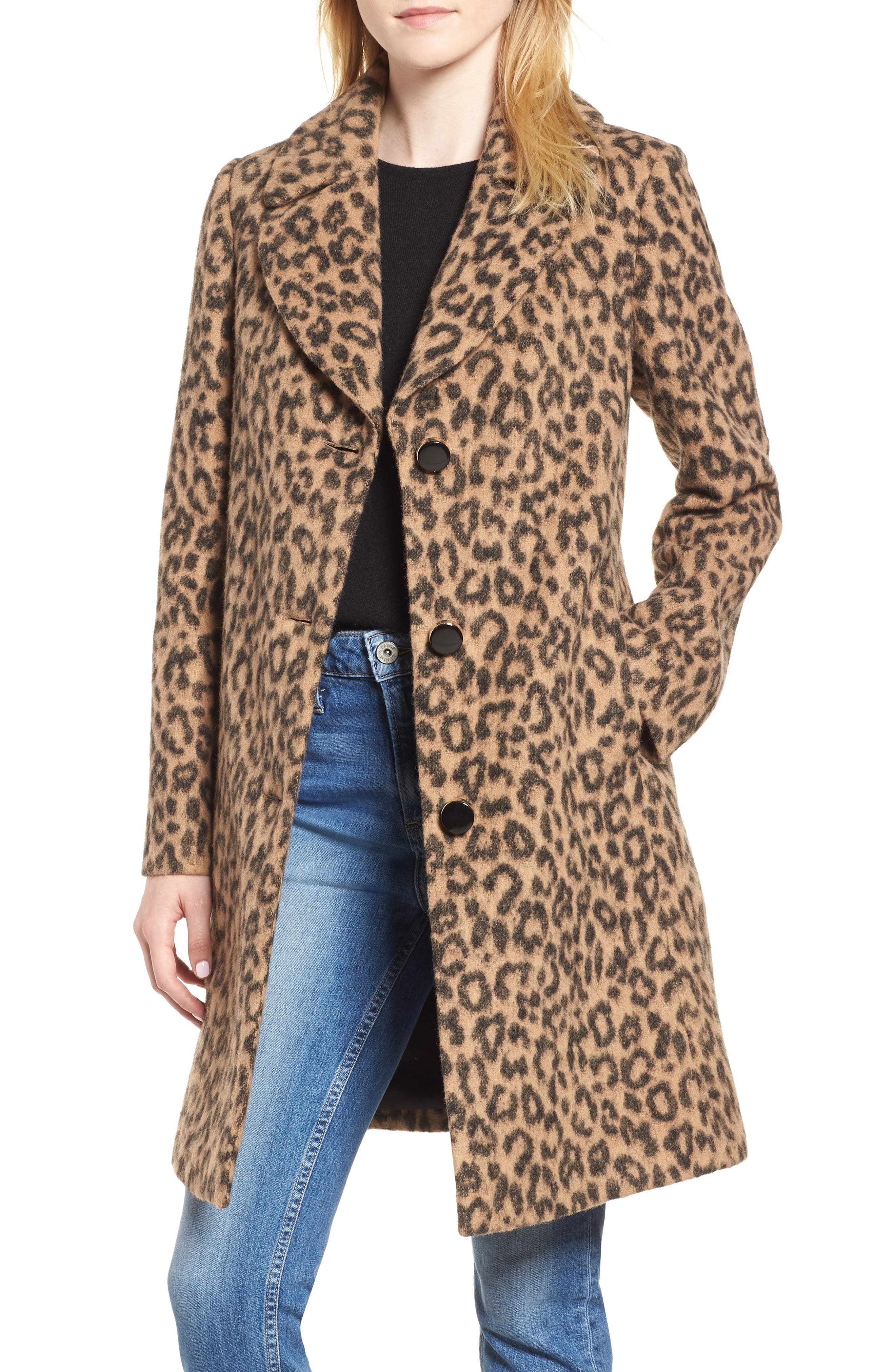 kate spade leopard coat