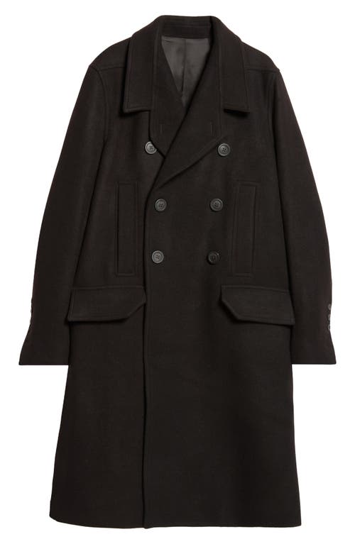 Shop Rick Owens Porterville Melton Wool Officer Coat In Black