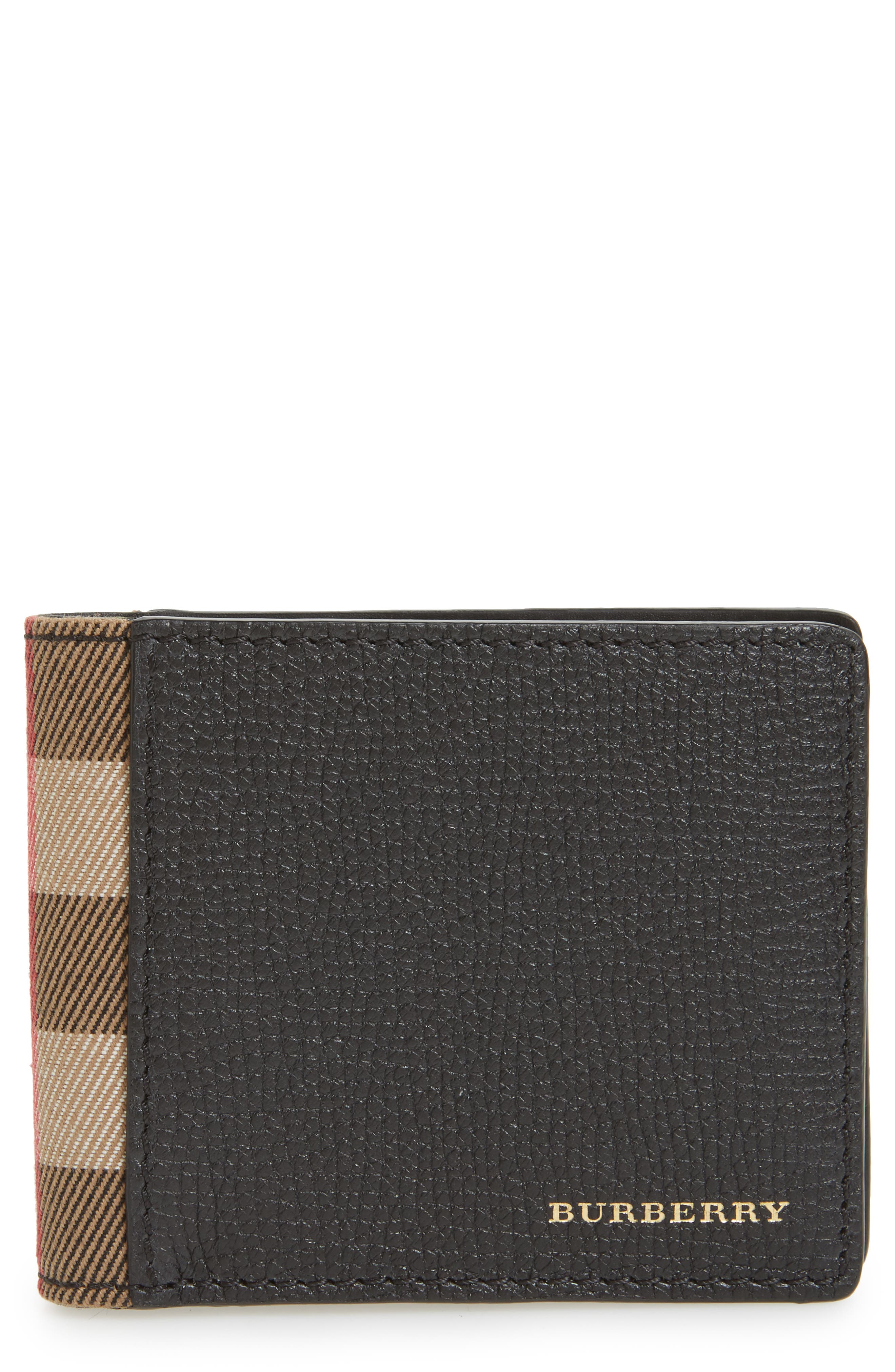 Burberry Check Leather Wallet | Nordstrom