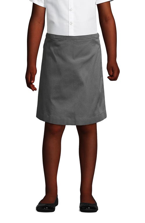 Shop Lands' End School Uniform Girls Plus Blend Chino Skort Top Of Knee In Arctic Gray