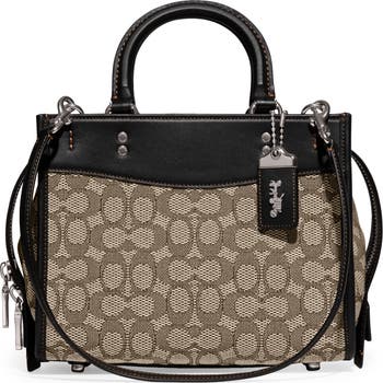 Coach Signature City Tote in Brown 1941 Red at Luxe Purses