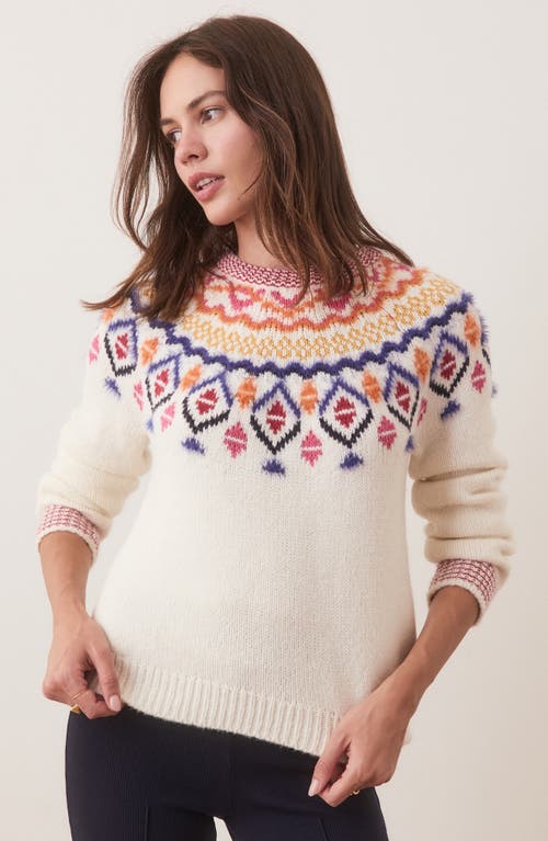 Shop Marine Layer Archive Shasta Fair Isle Sweater In Cream