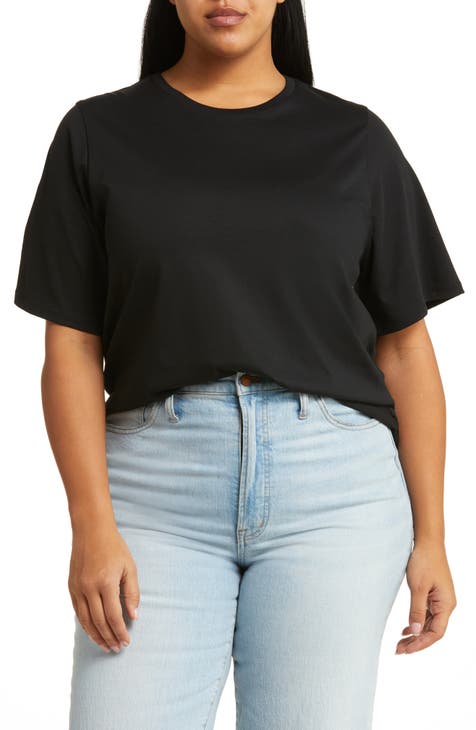  Plus Size T Shirts For Women 4X Casual Color Block