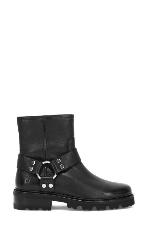 Frye Veronica Harness Short Womens Leather Distressed Ankle Boots In Black