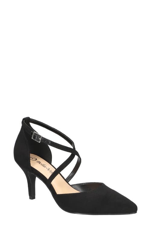 Bella Vita Zabella Pointed Toe Pump in Black Suede 