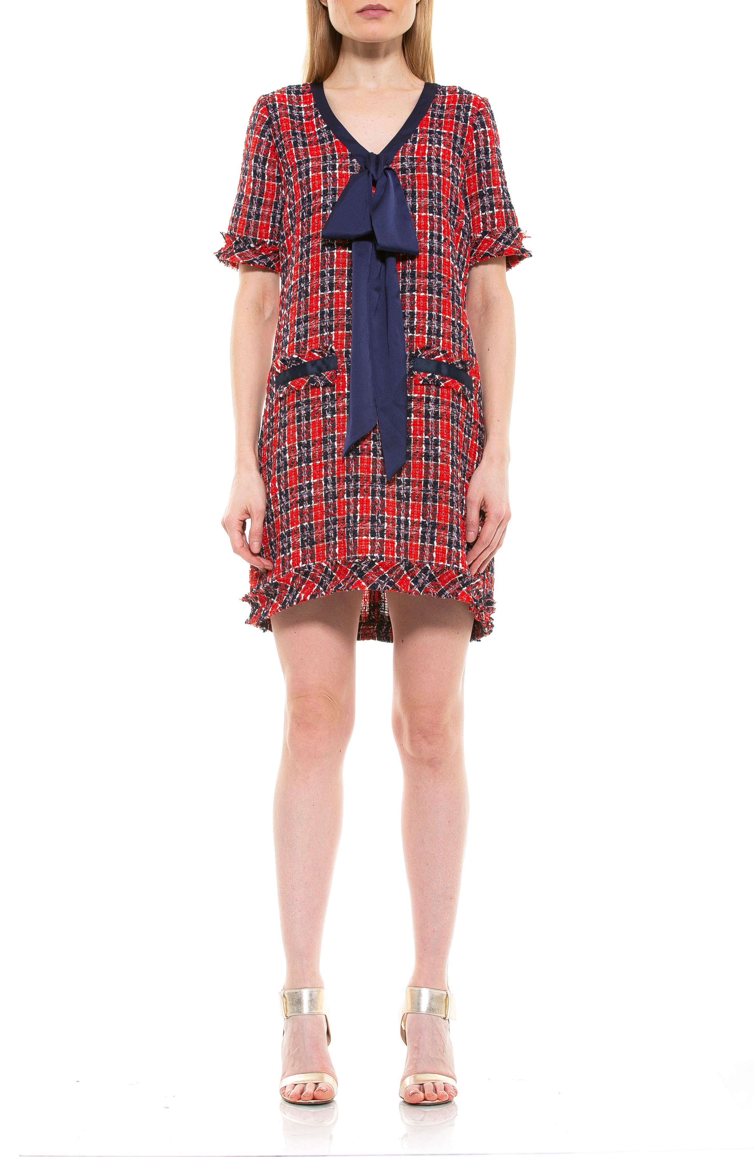 tweed tartan dress