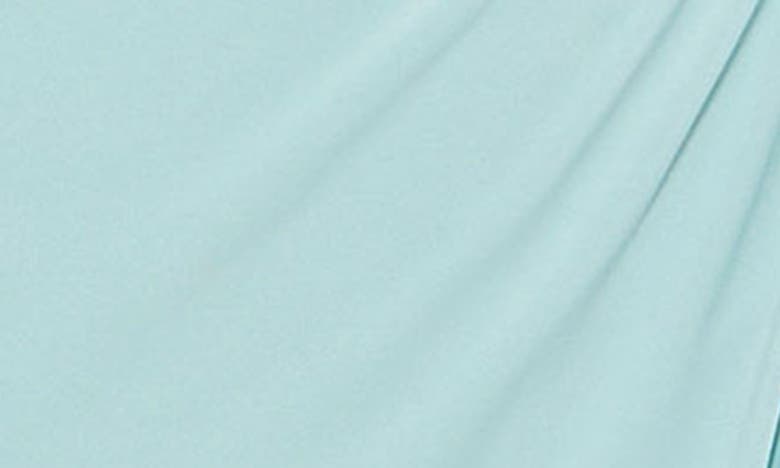 Shop Mac Duggal One-shoulder Long Sleeve Midi Dress In Powder Blue