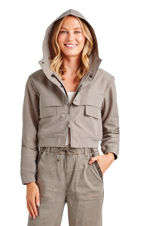 Shop Splendid Arizona Crop Hooded Jacket In Tawny