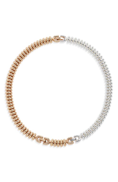 Jenny Bird Le Tome Sofia Disc Choker Necklace in Two Tone