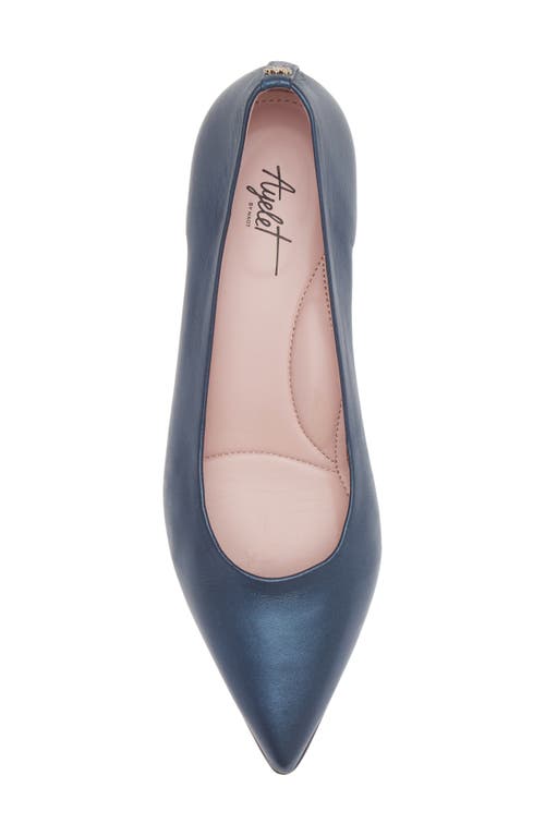 Naot Romy Pointed Toe Pump In Navy Nappa Leather