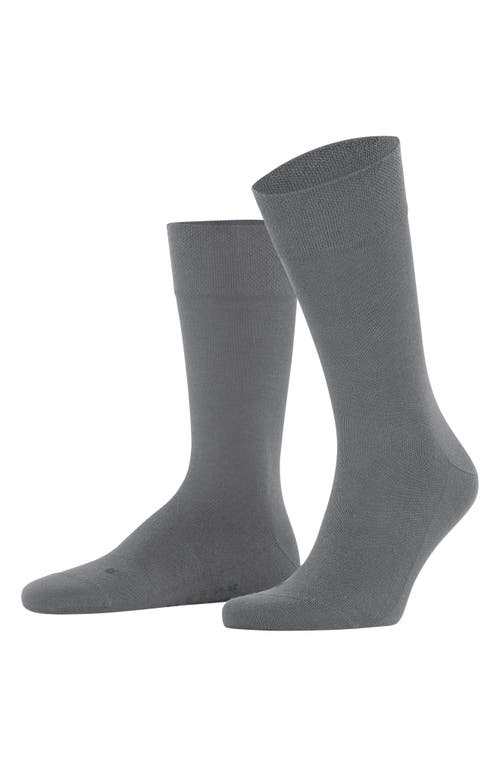 Shop Falke Sensitive New York Crew Socks In Light Grey