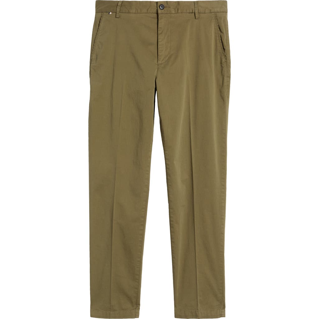 Hugo Boss Boss Kane Cotton Blend Chinos In Brown