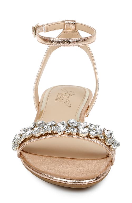 Jewel Badgley Mischka Ohara Ankle Strap Sandal In Rose Gold