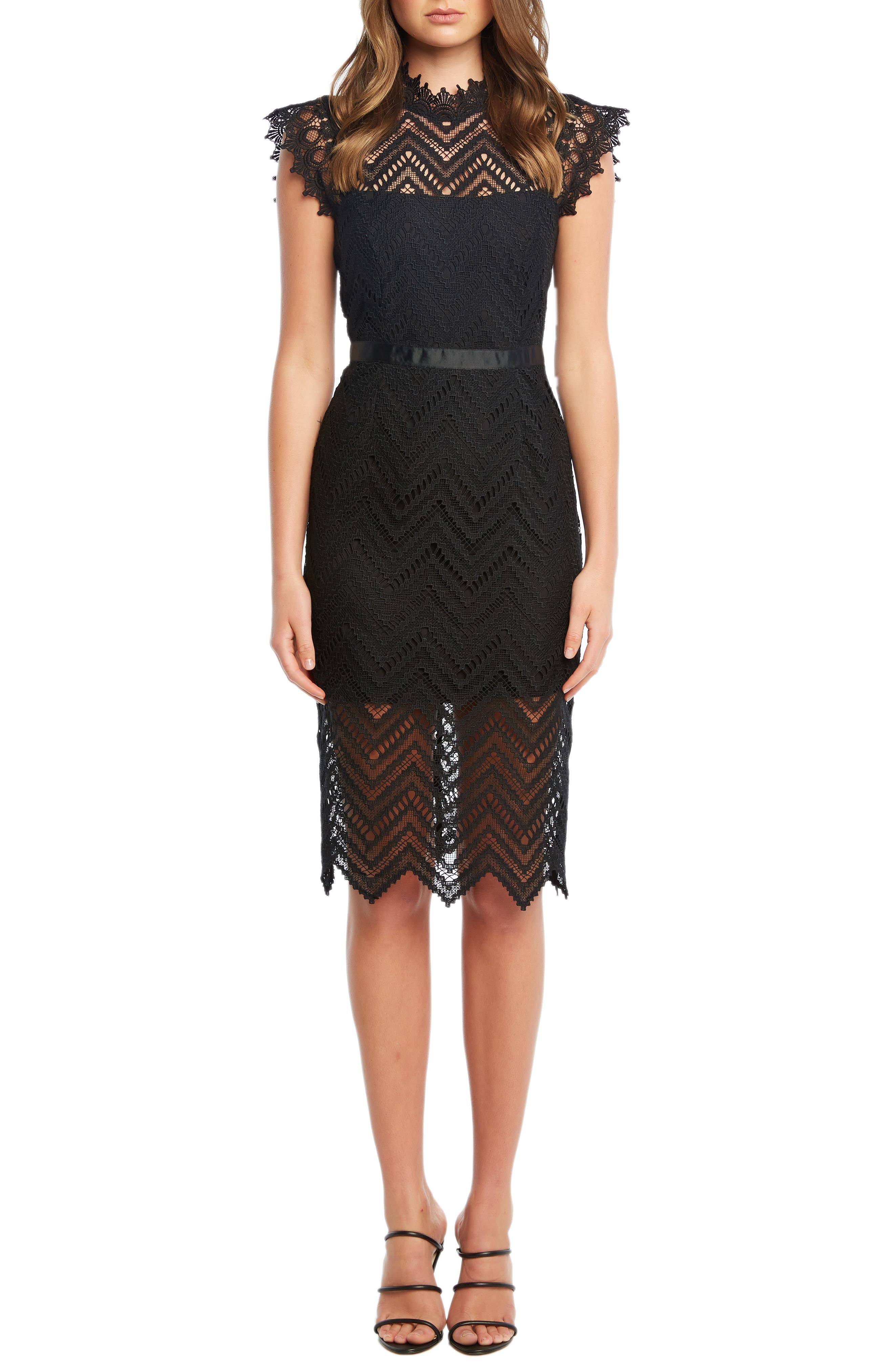 nordstrom bardot lace sheath dress