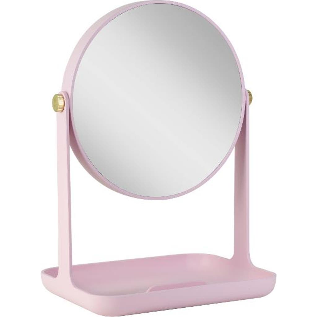 Zadro Back-to-school Makeup Mirror With Accessory Tray & Phone Holder In Rose Quartz