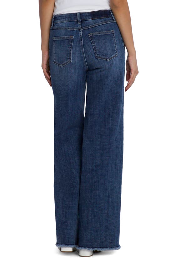 Shop Hint Of Blu Mighty High Waist Wide Leg Jeans In Blue Stream