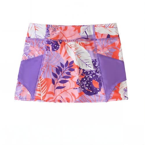 Shop Uv Skinz Sporty Swim Skirt In Lilac Tropical