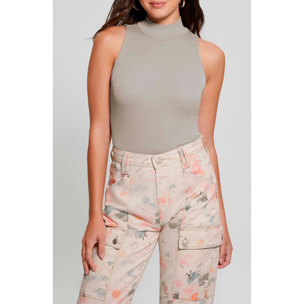 Guess Women's Mock-neck Priscilla Sleeveless Tank Top In Lead Grey
