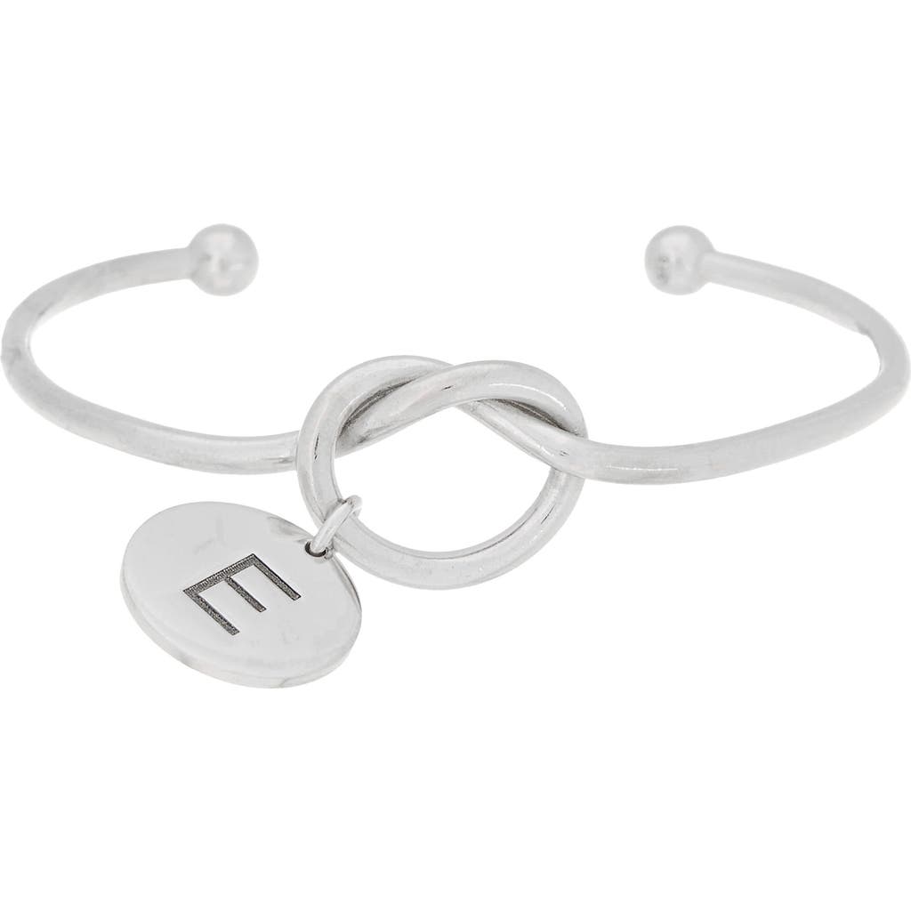Meshmerise Love Knot Initial Bracelet In White-e
