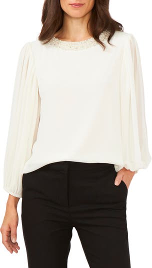 Chaus Embellished Balloon Sleeve Blouse | Nordstrom