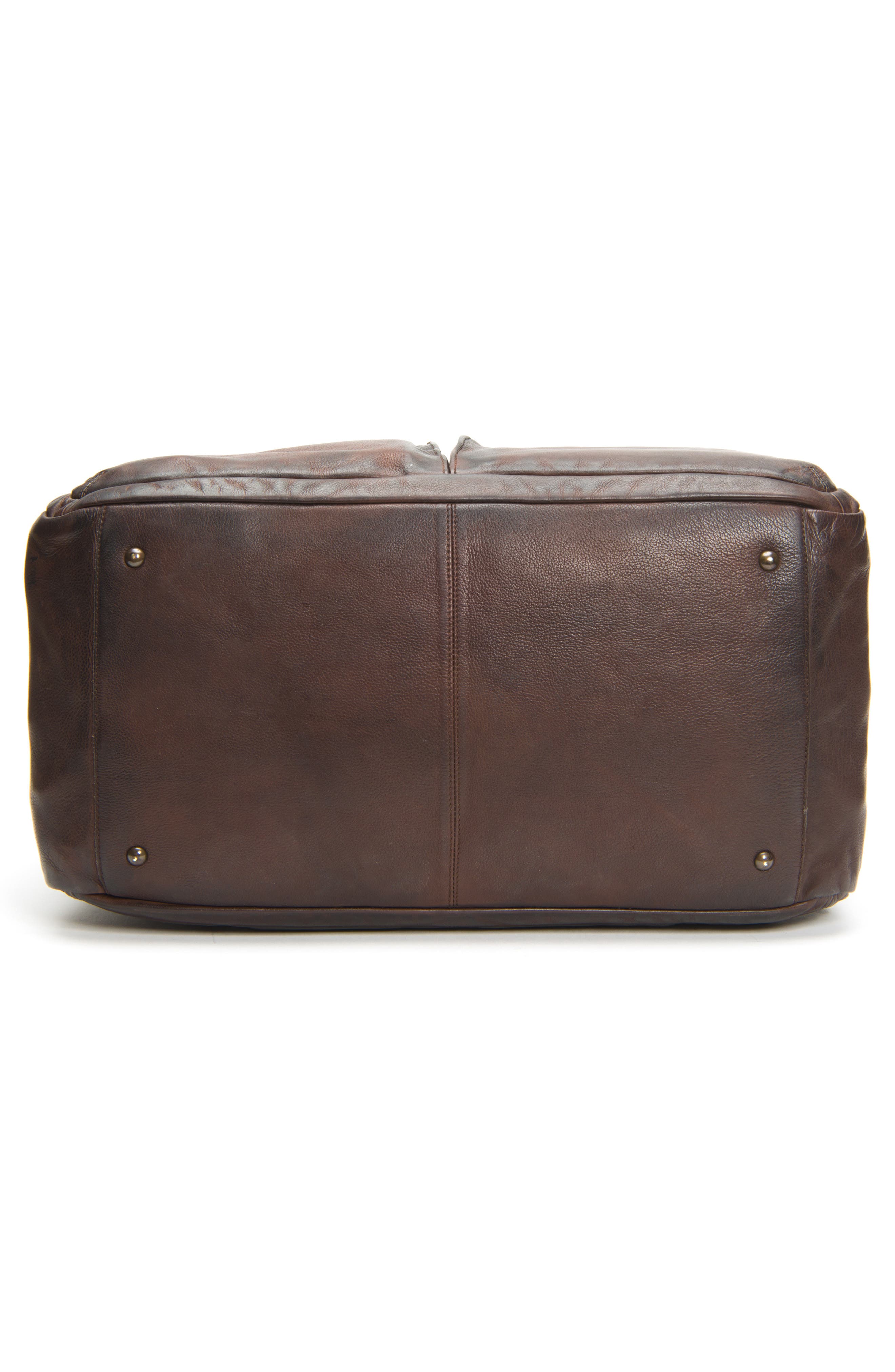 frye washed leather duffle bag