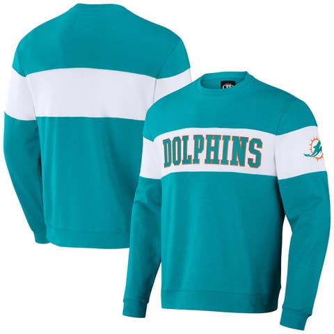 Men's Antigua Heather Gray Miami Dolphins Victory Pullover Hoodie Size: Small