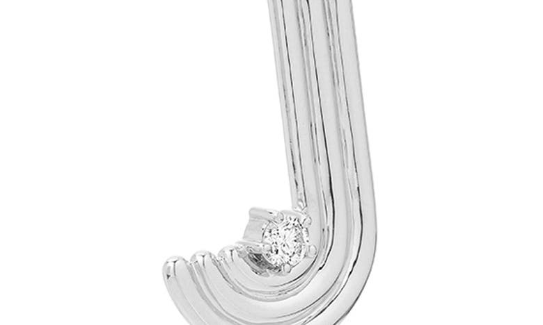 Adina Reyter Groovy Letter Charm Pendant In Silver - J