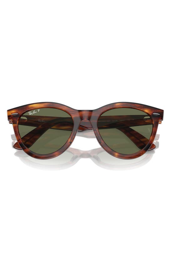 Ray Ban Wayfarer Way 51mm Polarized Oval Sunglasses In Striped Hava