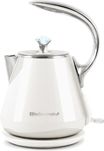 Elite Gourmet 1.2L Adjustable Temperature Electric Glass Kettle (Grey)