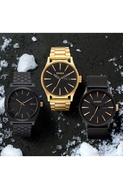 Shop Nixon Sentry Bracelet Watch, 42mm In Gold/black