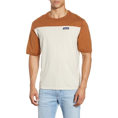 Patagonia Colorblock Cotton T-Shirt, Beige
