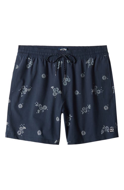 Shop Billabong Sundays Layback Water Repellent Board Shorts In Denim Blue