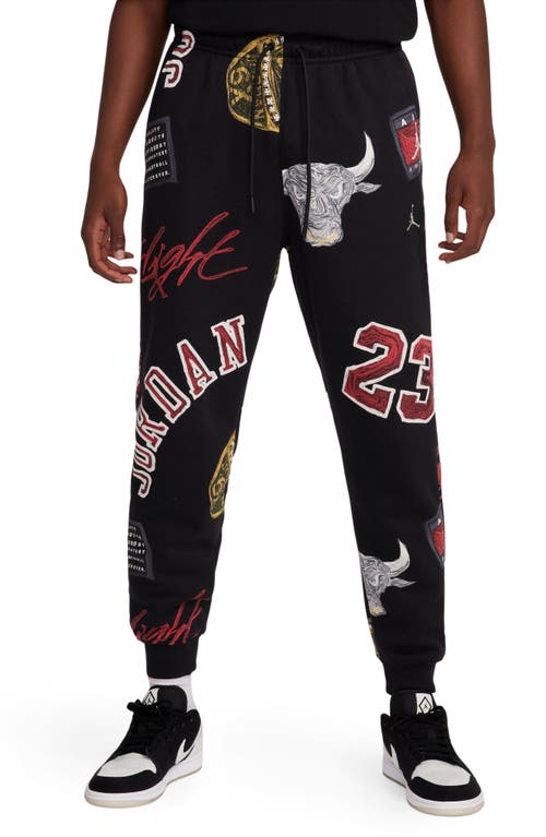 Jordan Essentials Fleece Joggers Black/Sail at Nordstrom,