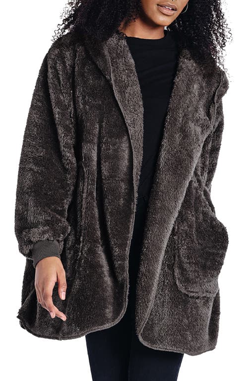 UnHide Shleepy Hooded Fleece Wrap in Charcoal Charlie at Nordstrom