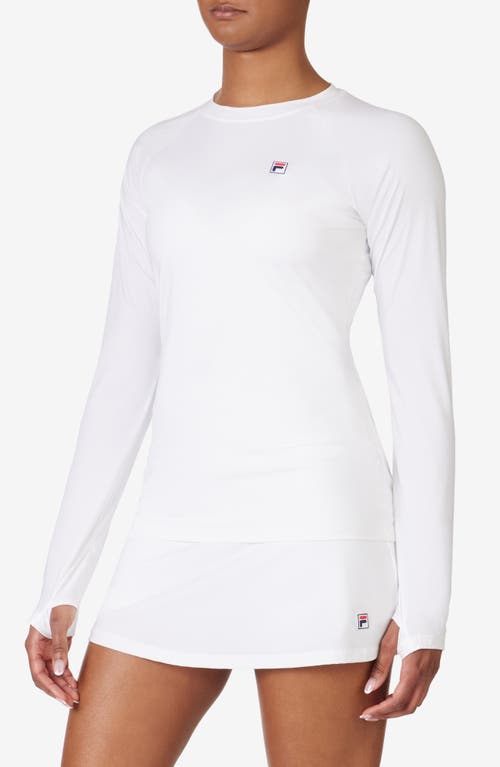 Shop Fila Tennis Essentials Long Sleeve Top In White